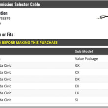 Automatic Transmission Selector Cable - Compatible with 1996-2000 Honda Civic