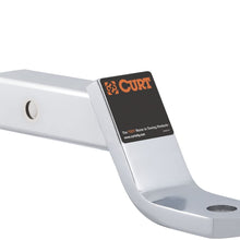 CURT 45296 Chrome Class 3 Trailer Hitch Ball Mount, Fits 2-Inch Receiver, 7,500 lbs, 1-Inch Hole, 4-Inch Drop, 2-In Rise