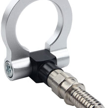 Dewhel Aluminum Track Racing Front Rear Bumper Car Accessories Auto Trailer Ring Eye Towing Tow Hook Kit Red Screw On For BMW 1 3 5 Series X5 X6 E36 E39 E46 E82 E90 E91 E92 E93 E70 E71 MINI Cooper