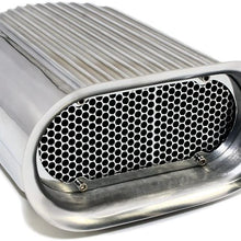 Assault Racing Products A8002 Polished Aluminum Hilborn Style Smooth Hood Air Scoop Kit - Single 4 BBL Carb