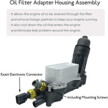 68105583AF Oil Filter Adapter Housing Assembly for 2014 2015 2016 2017 2018 Chrysler Dodge Jeep Ram 3.6 V6 Pentastar Replaces 68105583AA 68105583AB 68105583AC 68105583AD 68105583AE