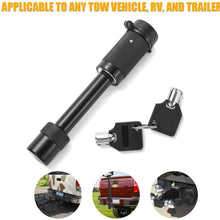 MICTUNING Heavy Duty 5/8 inches Trailer Hitch Lock - Upgraded Plum Blossom Lock Core Hitch Pin with 2 Keys and Rubber Cap for Class III, IV Hitch Receiver