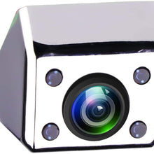 JPP Rear View Camera - Waterproof Reverse Backup Cameras for Car 170° Viewing Angle Night Vision with 4 IR LED Lights (Silver)