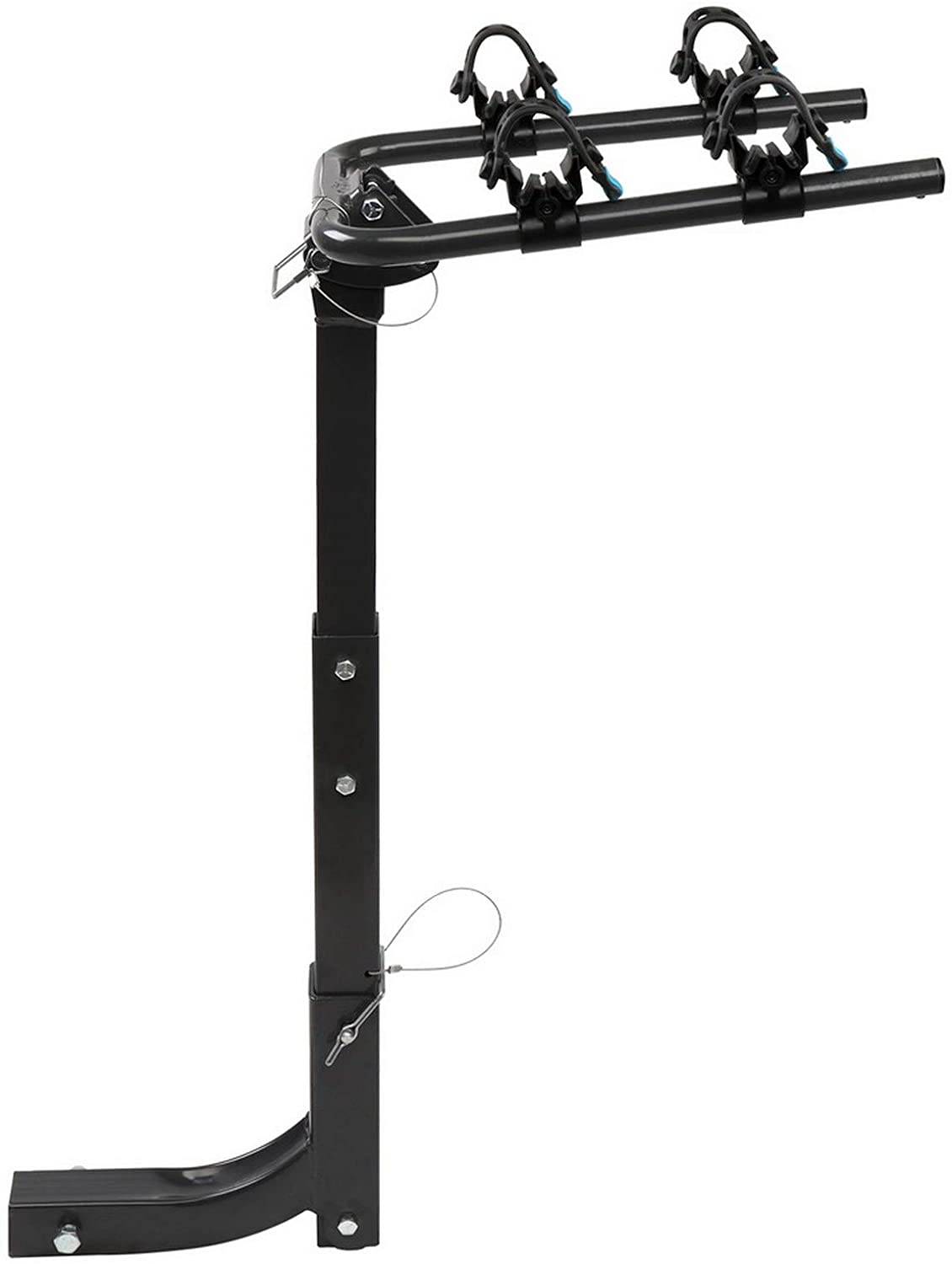 Adorish Portable Car Steel 3-Bike Hitch Racks U-Shaped Tailstock Holder Bicycle Trailer Rack