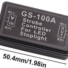 smseace 1PCS 100A Strobe Controller for LED Stoplight 12-24V Good Waterproof and dust Proof Flashing Strobe Blinking Controller Flasher Module GS-100A-1PCS