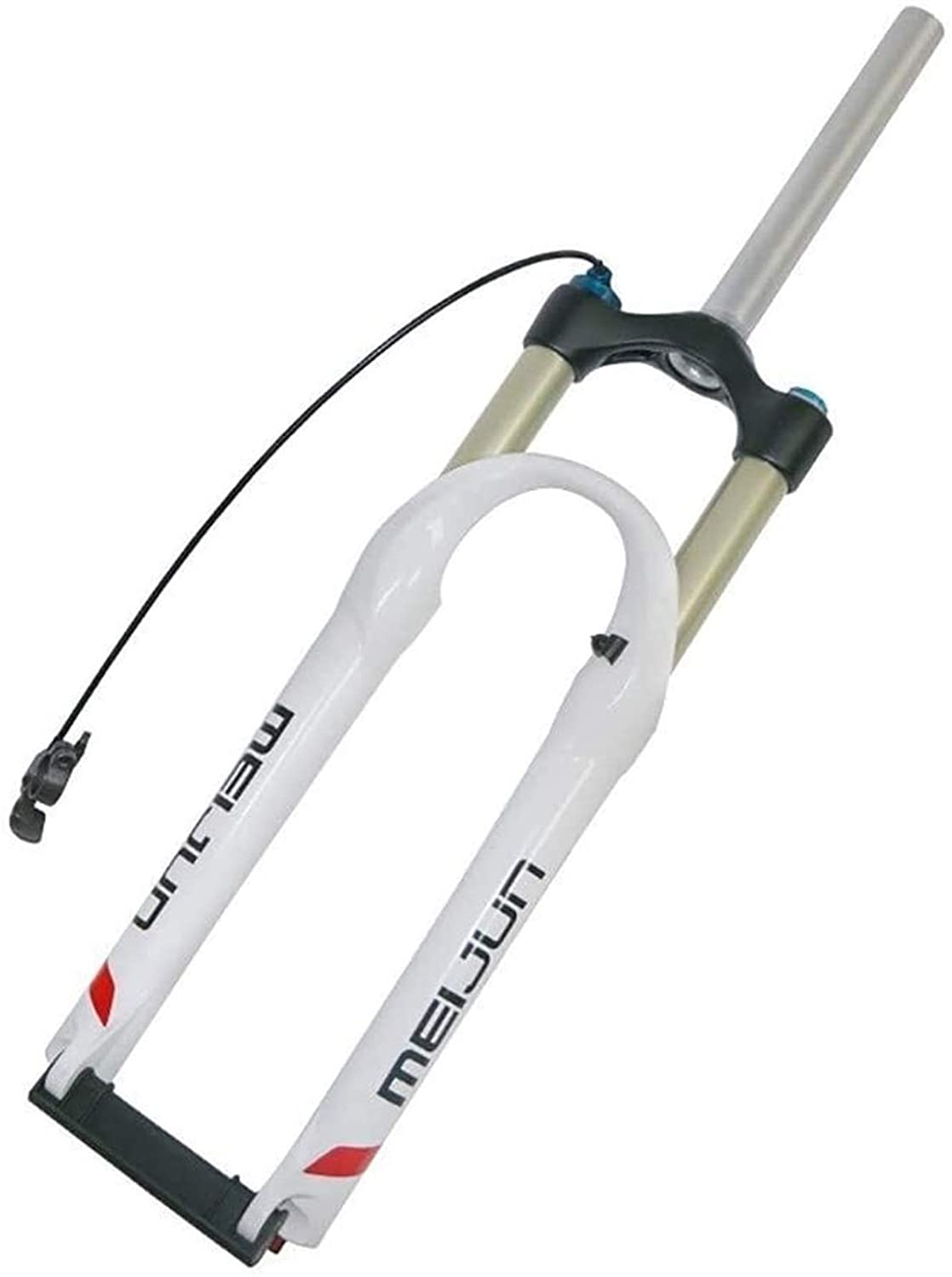 YYT Bicycle Fork Ultralight Aluminum Alloy Remote Control Mountain Bike Suspension, Air Pressure Bicycle Shock Absorber Forks Rebound Adjust Straight Tube:80mm MTB Front Fork 26 27.5 29 Inch