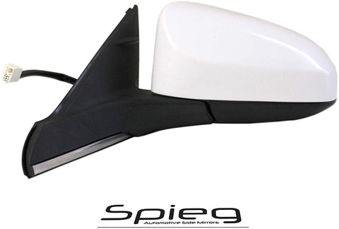 Spieg TO1320320 Side Mirror Replacement for Toyota Camry Power Heated Paintable White Driver Left