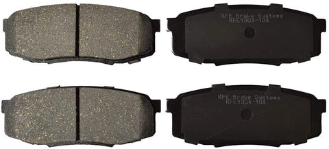 KFE KFE1304-104 Ultra Quiet Advanced Premium Ceramic Brake Pad REAR Set Compatible With: 2007-2017 Toyota Tundra, Sequoia, Land Cruiser; Lexus LX570