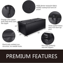 Hitch Cargo Bag Waterproof, 20 Cubic Feet Sturdy Zippers Car Trailer Hitch Cargo Bag with 6 Lashing Straps, Fits All Cars with Rack, 59 x 24 x 24 inch (Black)