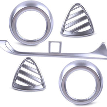 LETAOSK 5pcs Front Upper Middle Side AC Air Vent Outlet Cover Trim Frame Fit for Nissan Kicks 2016-2019