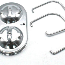 RJJX Chrome Brake Master Cylinder Cover Dual Bail Brakes Fit for Chevy SBC BBC 350 454