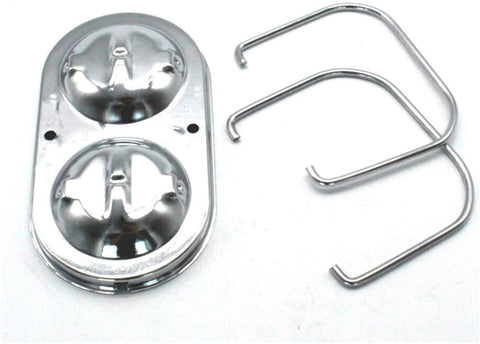 RJJX Chrome Brake Master Cylinder Cover Dual Bail Brakes Fit for Chevy SBC BBC 350 454
