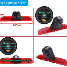HD 1280x720 Pixels 1000 TV Lines 3rd Brake Light Reversing Camera Brake lamp Parking Camera for Toyota Commuter HiAce H200 MK5 Van LWB Trh Kdh Tailgate Bus 3rd Transporter+4.3" Reverse Mirror Screen