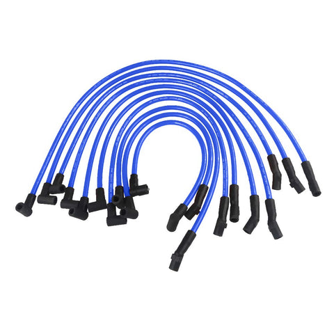 JDMON Compatible with High Performance Spark Plug Wire Set Ignition Wire Ford F-150 F150 Mustang 5.0L 5.8L SBF 302 Blue line