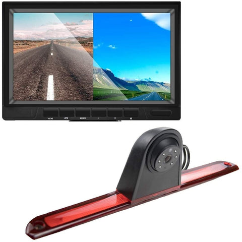 HD 720P 3r Brake Light Replacement Camera Rear Backup Reversing Camera with 7 inch Dash Mounted Monitor for Transit F150/F250/F350 Ford Transit V636 Transit Jumbo 2014-2019