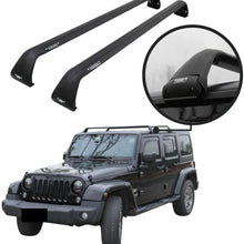 Car Roof Rack Cross Bars fit for Jeep Wrangler JK JL 2007-2020 Aluminum Cross Bar Replacement for Rooftop Cargo Carrier Bag Luggage Kayak Canoe Bike Snowboard Skiboard