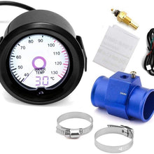 XinQuan Wang 52mm LCD Liquid Crystal 7 Color Virtual Pointer Display Water Temperature Meter Celsius Auto Gauge (Color : with 30mm, Size : Free)