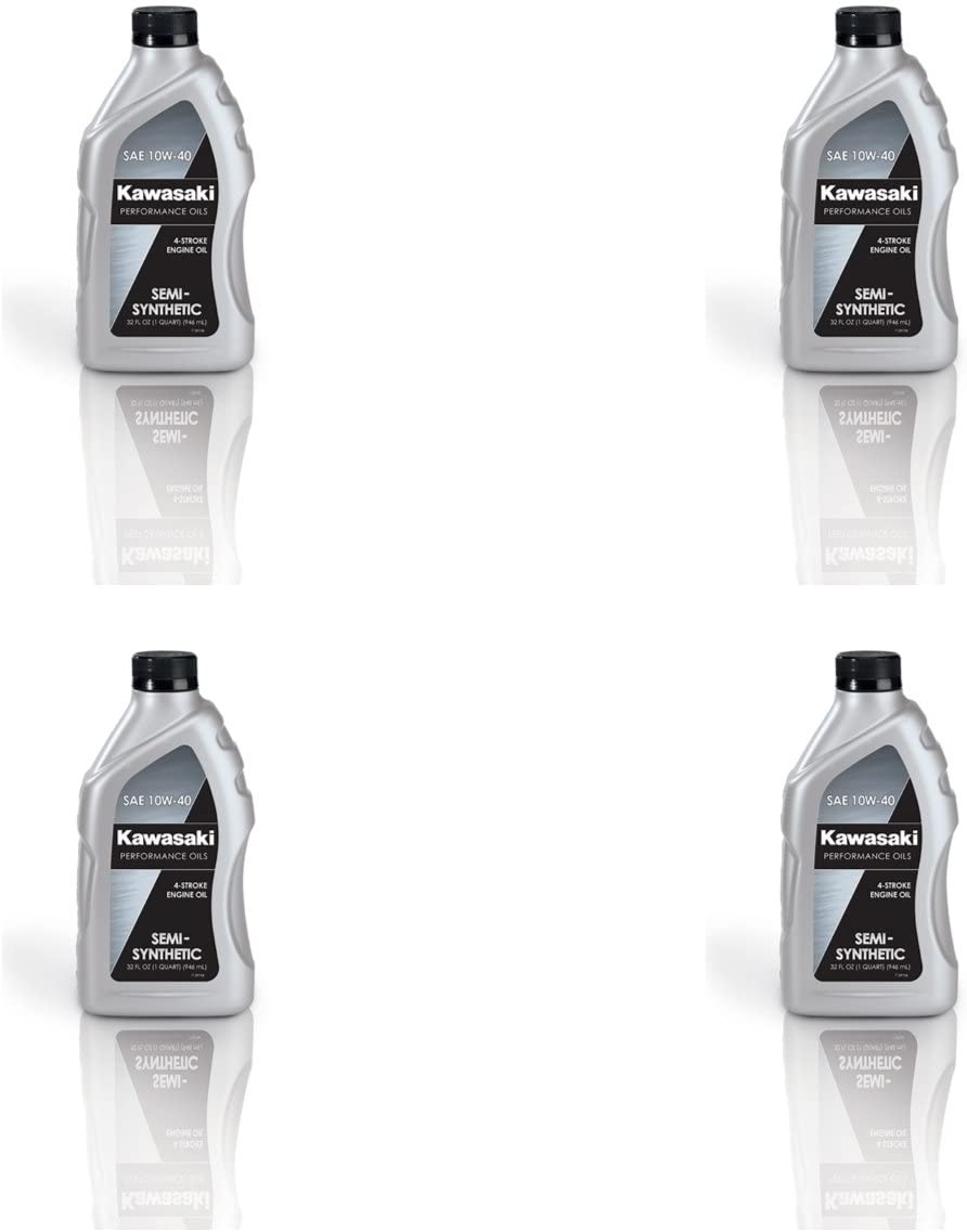 KAWASAKI PERFORMANCE 4-STROKE SEMI-SYNTHETIC OIL, PACK OF 4 QUARTS, 10W-40