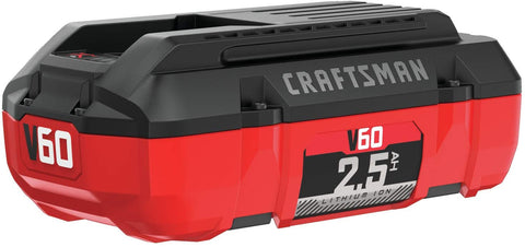 CRAFTSMAN V60 Battery, 2.5 Ah Lithium Ion (CMCB6025)