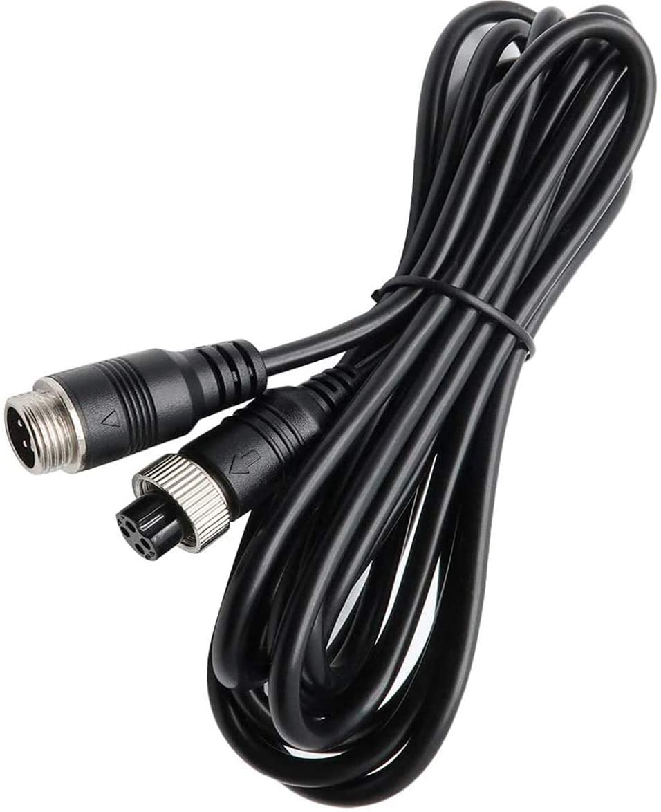 10FT/3M Car 4Pin Aviation Video ExtensionCable for, CCTV Rearview Camera Truck Trailer Camper Bus Motorhome Vehicle Backup Monitor Waterproof Shockproof System