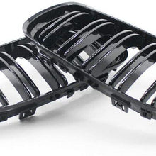 SHENGYAWAUTO 2PCS Front Kidney Grill Grille Gloss Black For 2009-2011 BMW E90 E91 LCI 325i 328i 4D