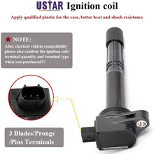 USTAR Ignition Coils 4 Pack for Honda Accord Civic CRV Crosstour Acura ILX Engine L4 2.4 Replaces 30520-R40-007