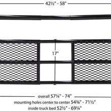 Apex ALRHADLX Adjustable Aluminum Pickup Truck Utility and Headache Rack - 500 lb Cap