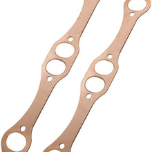 LucaSng A Pair SBC Oval Port Copper Header Exhaust Gasket Seal For Chevy SB 327 305 350 383 Reusable Exhaust Manifold Gasket Set