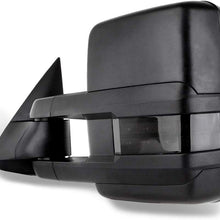 SCITOO Black Power Heated LED Signal Lights Side View Mirrors Fit 99-02 for Chevy/for GMC Silverado/Sierra Towing Mirrors Pair Set