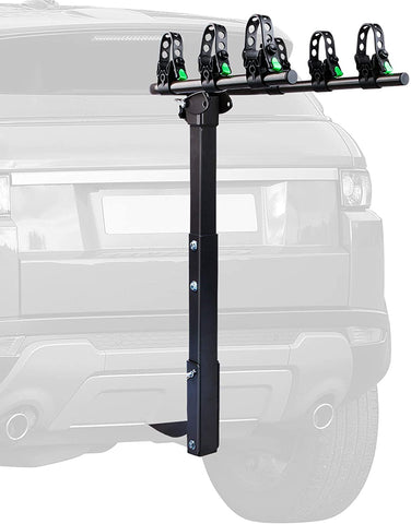 STEGODON 3 Bike Hitch Rack 2'' Hitch Receiver Heavy Duty Bicycle Carrier Racks Hitch Mount Double Foldable Rack for Cars, Trucks, SUV,Hatchback RV,Tow Hitch and Minivans