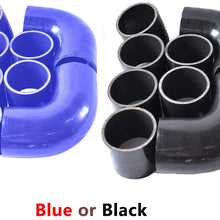 SUNROAD Universal 3" Inch Aluminum Intercooler Piping U-Pipe Kit & Coupler & T-Bolt Black or Blue