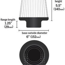 K&N Universal Clamp-On Air Filter: High Performance, Premium, Washable, Replacement Filter: Flange Diameter: 4 In, Filter Height: 5.5 In, Flange Length: 1.125 In, Shape: Round Tapered, RG-1001WT