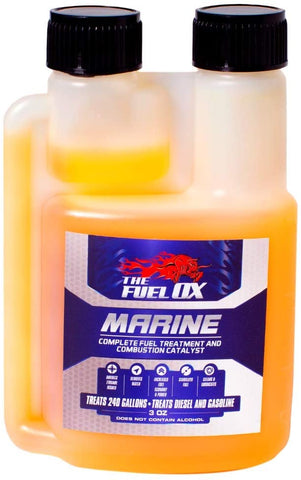 Fuel Ox Marine - Complete Fuel Treatment and Combustion Catalyst - Additive for Gas or Diesel - for Inboard or Outboard Motors - Treats Fuel for Boats or Jet Skis - Treats 240 Gallons - 3oz Bottle
