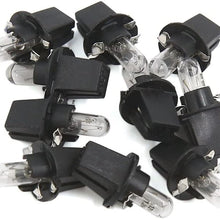 uxcell 10pcs DC 12V 1.2W T5 Incandescent Dashboard Light Yellow for Car Internal