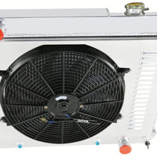 OzCoolingParts Pro 4 Row Core Aluminum Radiator + 16" Fan w/Shroud & Relay Wiring Kit for 1961-1966 62 63 64 65 Chevy GMC C10 C20 C30 K10 K20 K30 Trucks Suburban Pontiac Olds V8