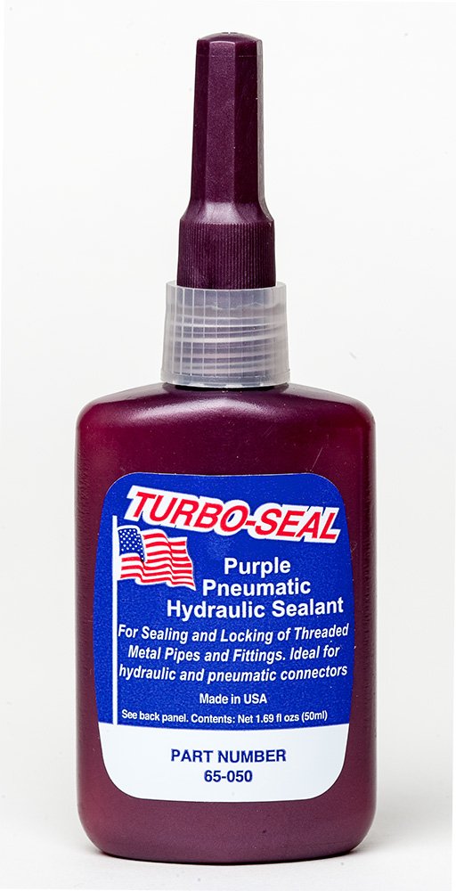 Turbo Seal 65-050 (Loctite 545 Equivalent) Thread Sealant Hydraulic/Pneumatic - Purple - 50ml Plastic Bottles - Case of 10