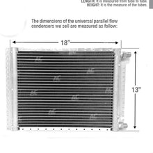 CLIMAPARTS CNFP1318 A/C Universal Condenser Parallel Flow 13 x 18 O-ring #6#8