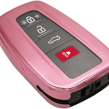 Red TPU 3/4 Buttons Key Fob Cover Case Jacket Skin Bag Glove Holder for 2018 2019 2020 Toyota Camry RAV4 Avalon C-HR Corolla 2017 Prius Remote
