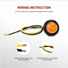 Nilight TL-03 10 PCS 3/4” Round Clearance LED Front Rear Side Indicator Bullet Marker Light for Truck RV Car Bus Trailer Van Caravan Boat (12V, Amber), 2 Years Warranty