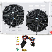 ALLOYWORKS 3 Row All Aluminum Radiator 2X12" Fans Shroud For 1977-1987 Chevy Nova C/K/G/P 10 20 30 40 Suburban/Buick Century Skylark / 1977-1980 GMC C/K/G 15 25 35 1500 2500 3500 Suburban