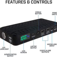 Rugged Geek RG1000 INTELLIBOOST 1000A Portable Auto Jump Starter and Power Supply with LCD Display. USB Laptop Charging. Emergency Auto Jump Box for 12V vehicles such as Cars, Trucks, SUVs and more