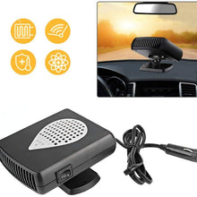 Qiilu Car Heater Fan,Car Portable Heater Fan Windscreen Demister Ventilation Defroster ABS DC12V Car Auto Heating Fan