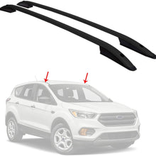 OMAC Roof Racks Carrier | Cargo Racks Rail Aluminium Black Set 2 Pcs | Top Roof Side Rails Bars Luggage Port Rack Bar | for Ford Escape 2013-2019