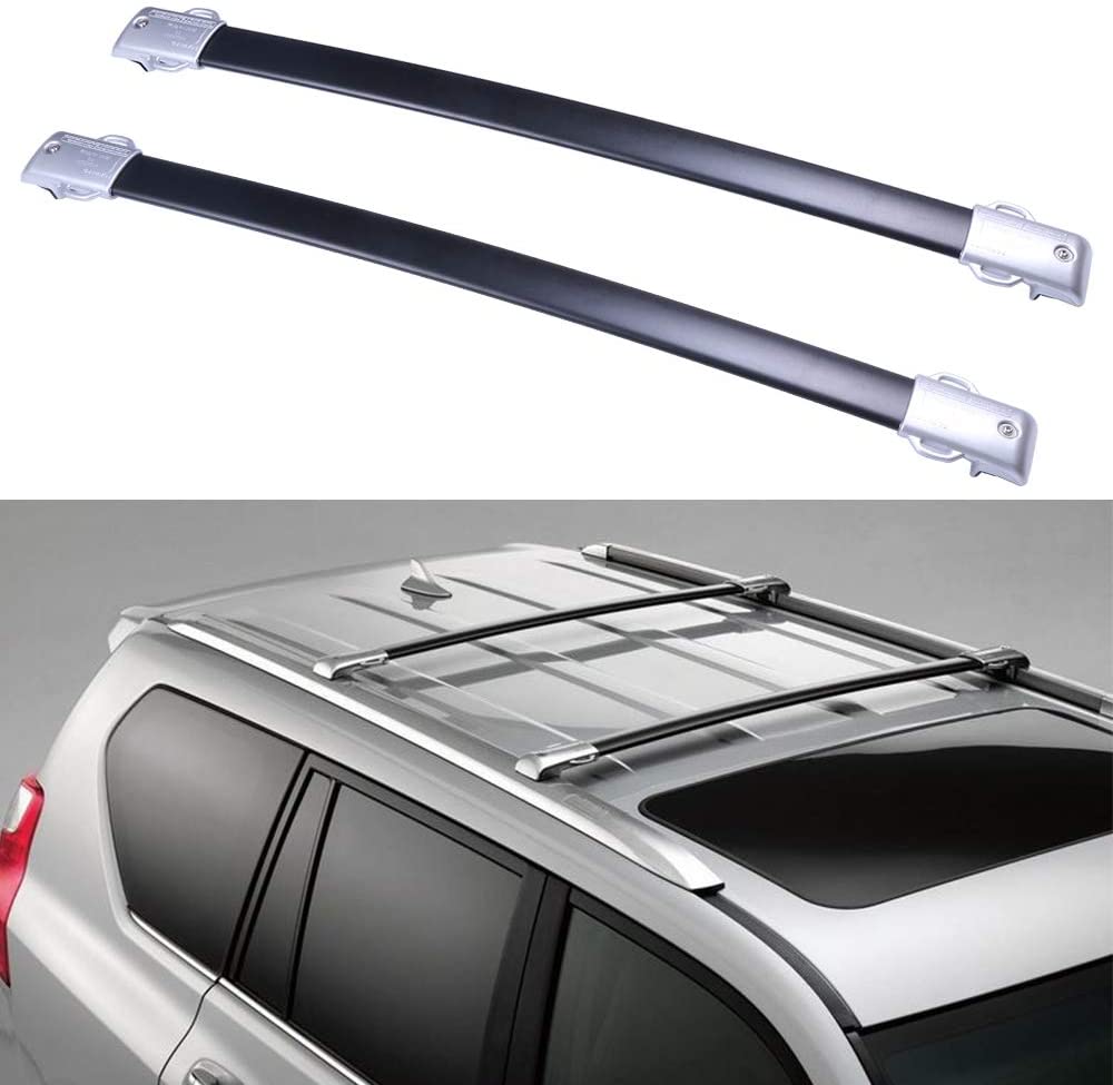 ROADFAR Roof Rack Aluminum Top Rail Carries Luggage Carrier Fit for 2010 2011 2012 2013 2014 2015 2016 2017 2018 2019 2020 for Lexus GX460 Sport Utility 4-door 4.6L Baggage Rail Crossbars