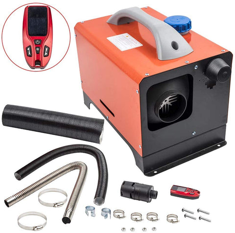maXpeedingrods 12V 8KW Remote Control Diesel Air Heater w/Know Switch 1 Outlet Hole fit for Truck Bus Trailers Motorhomes Boat