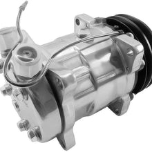 DEMOTOR PERFORMANCE A/C AC Air Conditioning Compressor V-Belt Pulley for Sanden 508 Style Hot Rod Natural/Satin Finish