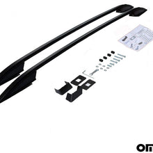 OMAC Roof Racks Carrier | Cargo Racks Rail Aluminium Black Set 2 Pcs | Top Roof Side Rails Bars Luggage Port Rack Bar | for Ford Escape 2013-2019