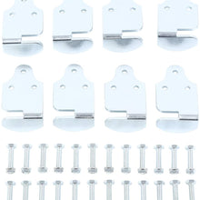 Honhill 8pcs Utility Trailer Wood Sides Latch Rack Stake Body Gates Corner Brackets Straight Brackets Gate Trailer Panel Connectors