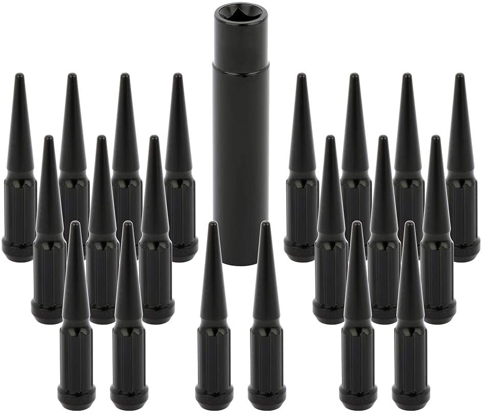AUTOMUTO 20pcs Closed End Lug Nuts with 1 Key 12x1.5 Compatible with Lexus Toyota 1986-2016