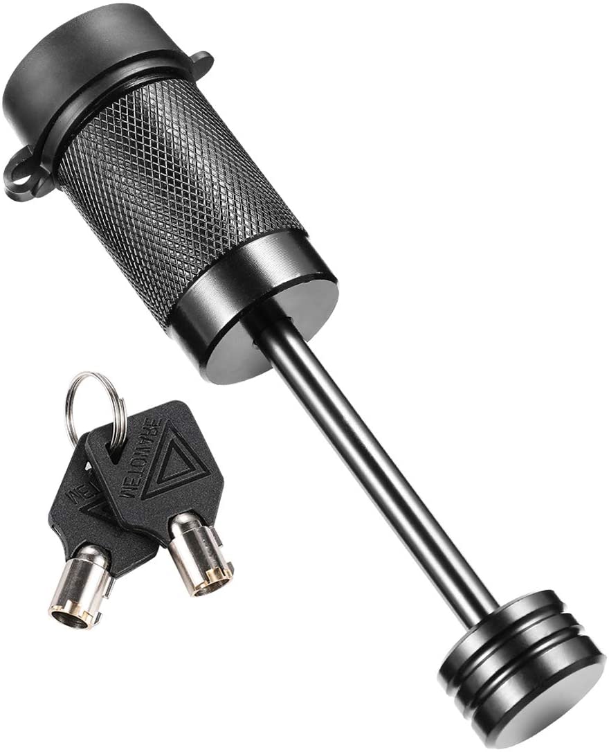 CZC AUTO Trailer Tongue Coupler Lock, Dia 1/4 Inch, 2-1/2 Inch Span Fits Latch-Type Coupler for Towing Boat Truck RV Car Trailer